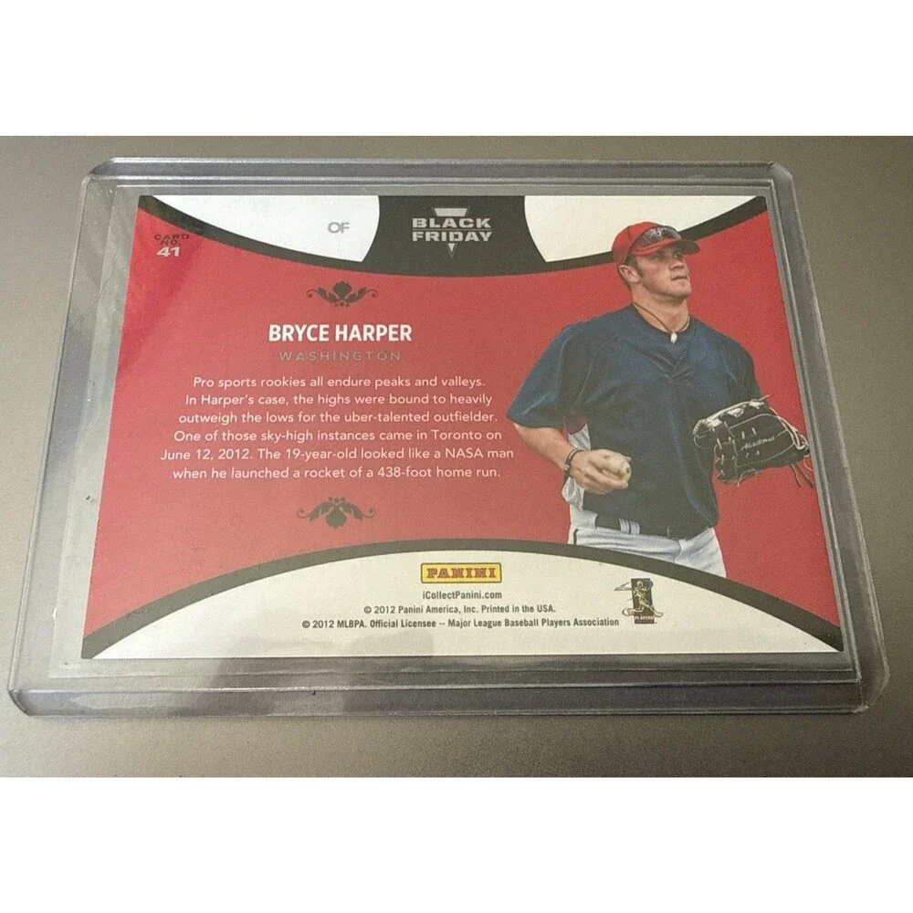 2012 Panini Black Friday Bryce Harper Rookie RC #41 Washington Nationals Base